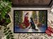 Flat-Coated Retriever And Santa Claus Doormat Front Door Mat Indoor Outdoor Rugs For Entryway, Non Slip Washable Low Pile, 24H X 36W_maomaolike.com