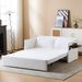 Adult Sleeper Chair Bed, 3-in-1 Convertible Sofa Chair Bed Pull-out Sofa Bed, Convenient Folding Tray Table With USB And Type-C Charging Ports Modern Loveseat For Living Room,WHITE,Fabric_maomaolike.com