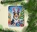Collie Christmas Reindeer Porcelain Ornament Christmas Tree Hanging Decorations For Home Christmas Holiday, Rectangle, Gift, Multicolor_maomaolike.com