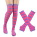 Unisex Christmas striped gloves over the knee socks Halloween cosplay holiday party costume set_maomaolike.com