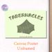 Tabernacles Themed Painting Poster, Soft-toned Minimalist Tent & Scripture Art Poster, Serene Religious Decor Ideal For Home, Prayer Room_maomaolike.com