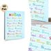 French Numbers Learning Painting Poster, Colorful Cursive Style French 1-20 Numbers Display Poster, Supports French Number Learning, Ideal For_maomaolike.com