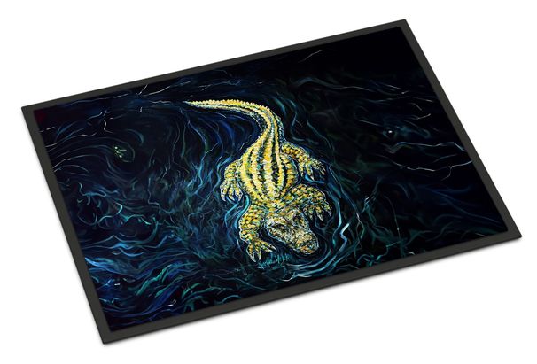 Gator Down Alligator Doormat Front Door Mat Indoor Outdoor Rugs For Entryway, Non Slip Washable Low Pile, 24H X 36W_maomaolike.com