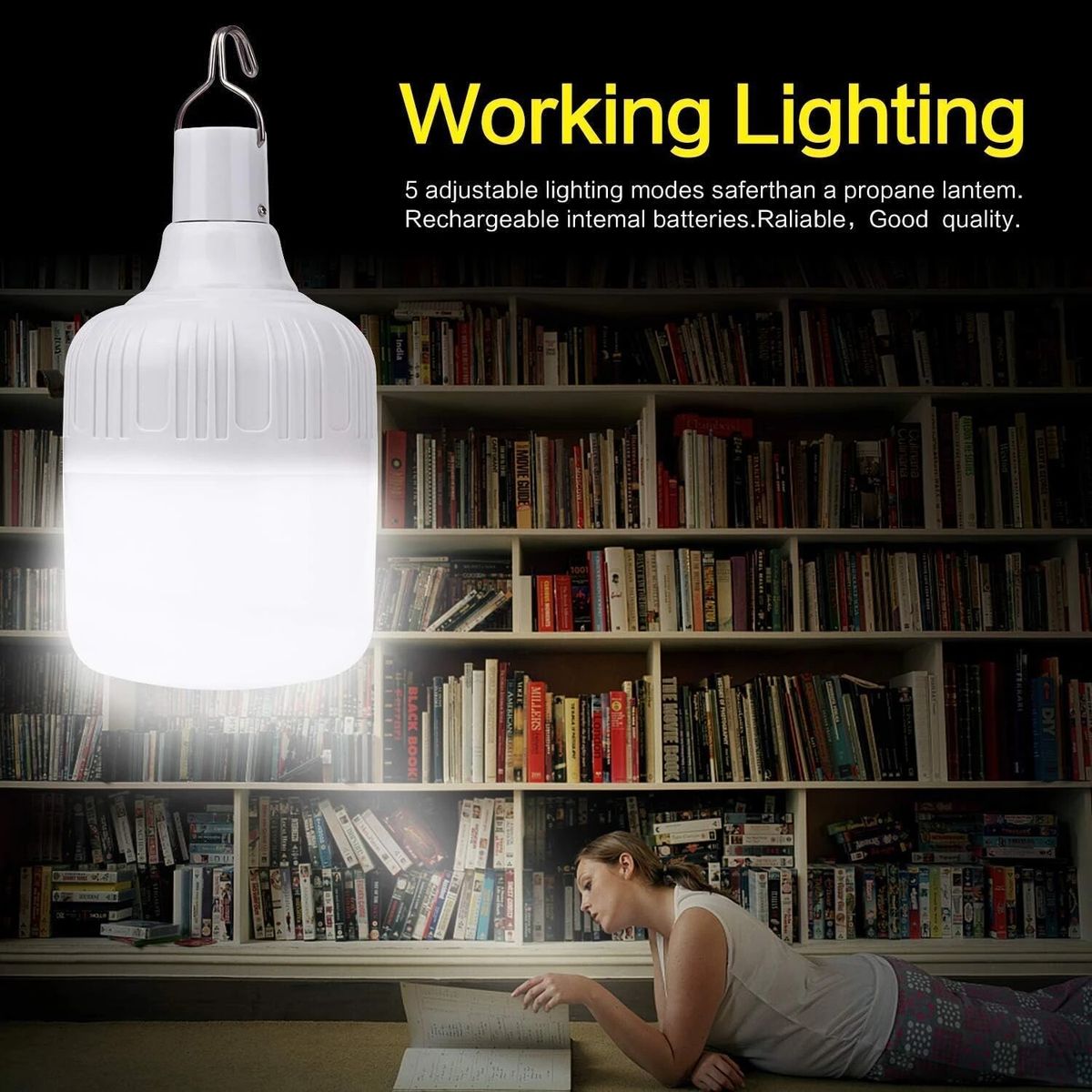 60 100 150 200W Portable Camping Lights Rechargeable Lamp Led Light Lantern Emergency Bulb Tents Lighting Flashlight Bulb_maomaolike.com