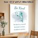 Kindness Dolphin Themed Painting Poster, Soft Watercolor Cute Dolphin Poster, Warm Kind-themed Quotes To Spread Positive Vibes, Ideal For Living Room_maomaolike.com