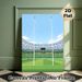 Rugby Stadium Themed Painting Poster, Vibrant Flat Graphic Style Rugby Stadium With Goalposts Poster, Sports-inspired Wall Decor Ideal For Home, Game_maomaolike.com