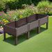 SOGA 2X 120cm Raised Planter Box Vegetable Herb Flower Outdoor Plastic Plants Garden Bed With Legs Deepen_maomaolike.com