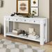 Console Table/Sofa Table With Storage Drawers And Bottom Shelf For Entryway Hallway_maomaolike.com