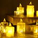 Acrylic Baseless Transparent Crystal Tear Creative Holiday Atmosphere Decoration LED Small Candle Electronic Tea Light_maomaolike.com
