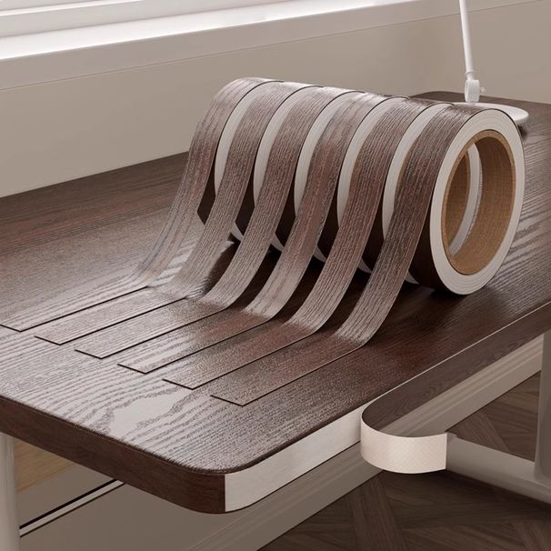 Self-Adhesive Grain Waterproof Furniture Cabinet Tape Door Frame Wood Board Cover-Up Renovation Edge Strip_maomaolike.com