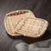 Handmade Woven Household Fruit Basket Storage Snack Tray Farmhouse Creative Round Bamboo Products Dustpan_maomaolike.com