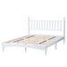 Queen Wood Bed Frame With Headboard, Solid Rubber Wood With Wood Central Supports, 1000 Lb Capacity, Easy Assembly, No Box Spring Needed, White_maomaolike.com