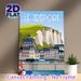 Le Tréport Coastal Town Travel Painting Poster, Vibrant Retro Illustrated Seaside Town Scene Poster, Charming Nostalgic Decor Ideal For Home, Living_maomaolike.com