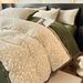 Class A Carved Milk Velvet Rabbit Fur Ball Four-Piece Set Light Luxury Style Three-Dimensional Coloring Burnout Cow_maomaolike.com