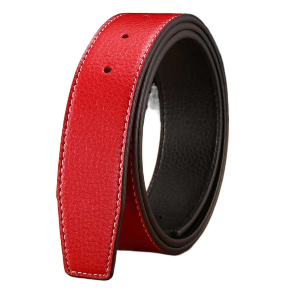 HOT Men Durable Decorative Trousers Trouser Jeans Decor Strap Genuine Leather Waistband No Buckle Belt_maomaolike.com