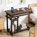 Side Table With Wheels,Durable Mobile C Table,Narrow Desk,Convenient Charging Station_maomaolike.com