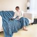 Rabbit Fur Winter Office Thick Nap Air Conditioning Sofa Cover Small Blanket Bed Factory Wholesale_maomaolike.com