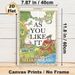Shakespeare's As You Like It Painting Poster, Vintage Literary Style Illustrated Poster, Woodland Scene With Bard & Forest Animals, Infuses Classic_maomaolike.com