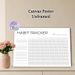 Habit Tracker Painting Poster, Minimalist Monochrome Habit Tracking Poster, Practical Tool To Record Daily Habits, Ideal For Home And Office_maomaolike.com