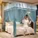 Three-Door Palace Mosquito Net Double Layer Princess Style Floor Stand 1.5m/1.8m 2m Encrypted Thickened Bed Canopy_maomaolike.com