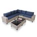 7-Piece Outdoor Patio Furniture Sets, All-Weather Wicker Rattan Sectional Sofa, Modern Glass Coffee Table And Washable Seat Cushion_maomaolike.com