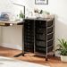 Rolling Storage Cart 15-Drawer Trolley With Chrome Plated Metal Frame_maomaolike.com