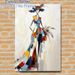 Elegant Abstract Lady Painting Poster, Vibrant Color-Blocked Textured Impressionist Poster, Stylish Artistic Decor Ideal For Bedroom, Living Room_maomaolike.com