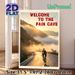 Cycling "Welcome To The Pain Cave" Painting Poster, Warm-toned Misty Mountain Sunrise & Cyclist Scene Poster, Motivational Decor Ideal For Home Gym_maomaolike.com