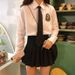 Unisex Black free JK tie cotton hand tie pullover lazy leather band formal dress Academy day uniform tie woman_maomaolike.com