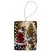 Bull Terrier And Santa Claus Porcelain Ornament Christmas Tree Hanging Decorations For Home Christmas Holiday, Rectangle, Gift, Multicolor_maomaolike.com