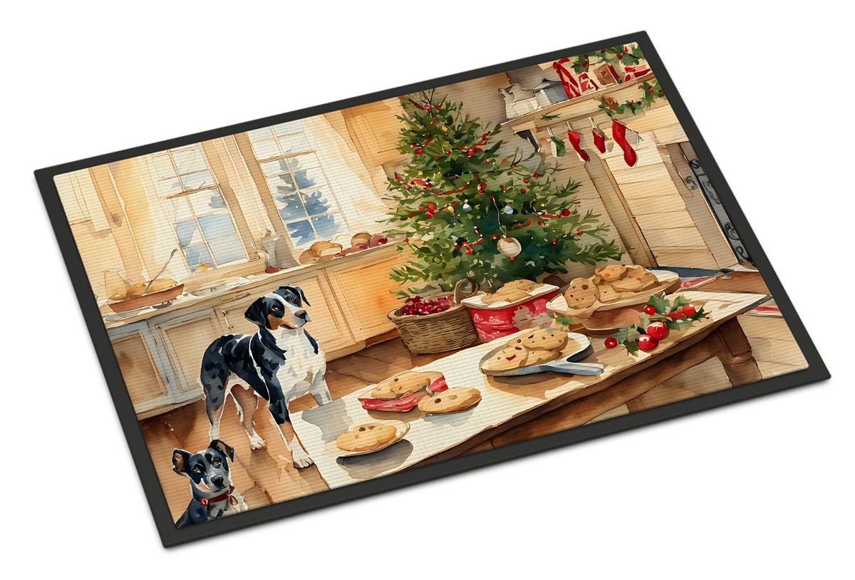 Catahoula Christmas Cookies Doormat Front Door Mat Indoor Outdoor Rugs For Entryway, Non Slip Washable Low Pile, 24H X 36W_maomaolike.com