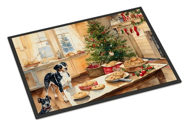 Catahoula Christmas Cookies Doormat Front Door Mat Indoor Outdoor Rugs For Entryway, Non Slip Washable Low Pile, 24H X 36W_maomaolike.com