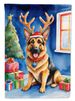 German Shepherd Christmas Reindeer House Flag Large Porch Sleeve Pole Decorative Outside Yard Banner Artwork Wall Hanging, Polyester, House Size, Multicolor_maomaolike.com