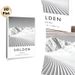 Solden Austria Ski Slope Painting Poster, Monochrome Minimalist Snowy Mountain Ski Trail Poster, Sleek Tranquil Landscape Decor Ideal For Living Room_maomaolike.com