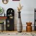 39-Inch Tall Standing Designer Floor Vase - Durable Artificial Rattan - Elegant Two-Tone Dark Brown Finish - Ideal Decor Accent For Living Room, Bedroom, Entryway - Stylish Home Decor Statement Piece_maomaolike.com