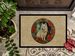 American Eskimo Christmas Flowers Doormat Front Door Mat Indoor Outdoor Rugs For Entryway, Non Slip Washable Low Pile, 24H X 36W_maomaolike.com