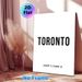 Toronto Coordinates Painting Poster, Minimalist Black-and-White Typography Poster, Stylish City-inspired Decor Suitable For Living Room, Bedroom And_maomaolike.com