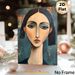 Abstract Female Portrait Painting Poster, Elegant Modern Abstract Style Poster, Artistic Decorative Piece With Bold Lines And Muted Tones, Ideal For_maomaolike.com