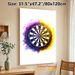 Dartboard Themed Painting Poster, Vibrant Watercolor Splash Style Dartboard Poster, Eye-catching Sports Decor Ideal For Game Room, Lounge Space_maomaolike.com