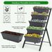 5-Tier Raised Garden Bed With Water Drainage For Flowers Vegetables_maomaolike.com