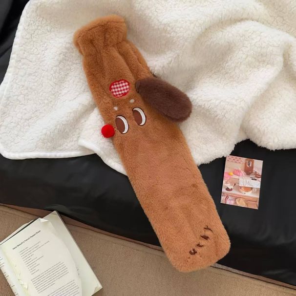 Cartoon Dachshund Dog Long Hot Water Bottle, Water-Filled, Thickened, Special For Bed Use, Warmth And Heat Therapy, Dormitory Heat_maomaolike.com