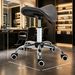 Ergonomic Rolling Saddle Stool PU Leather Hydraulic Spa Stool_maomaolike.com
