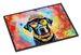 Black Labrador Hippie Dawg Doormat Front Door Mat Indoor Outdoor Rugs For Entryway, Non Slip Washable Low Pile, 24H X 36W_maomaolike.com