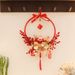 Small Fork Artificial Wintergreen Fan Leaf Eucalyptus Persimmon Pomegranate Orange Peach Fortune Bucket New Year Wreath_maomaolike.com