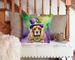 Cocker Spaniel King Of Mardi Gras Throw Pillow Machine Washable, Indoor Outdoor Decorative Pillow For Couch, Bed Or Patio, 14Hx14W_maomaolike.com