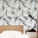 Gray Feather Wallpaper Bedroom Furniture Renovation TV Background Decorative Wall Stickers PVC Self-Adhesive Thickened_maomaolike.com