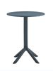 3 Piece Plastic Arm Chair Bistro GRS Premium Ocean Plastic, Charcoal_maomaolike.com