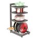 Under sink pot storage rack cabinet countertop layered preparation pot cover rack adjustable home multi layer kitchen pot rack_maomaolike.com