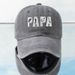 Unisex Hat Embroidery PAPA Fishing Wash Baseball Cap Outdoor sun protection soft hats for men and women_maomaolike.com