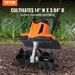 VEVOR 10 Amp Electric Tiller, 14" Tilling Width 3.94" Tilling Depth Corded Electric Tiller/Cultivator, Steel Mn Tines, Rototiller For Garden Lawn Soil Digging_maomaolike.com